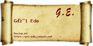 Gál Ede névjegykártya
